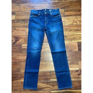 7 For All Mankind Blue Denim Kimmie Straight Leg Jeans Women's Size 32